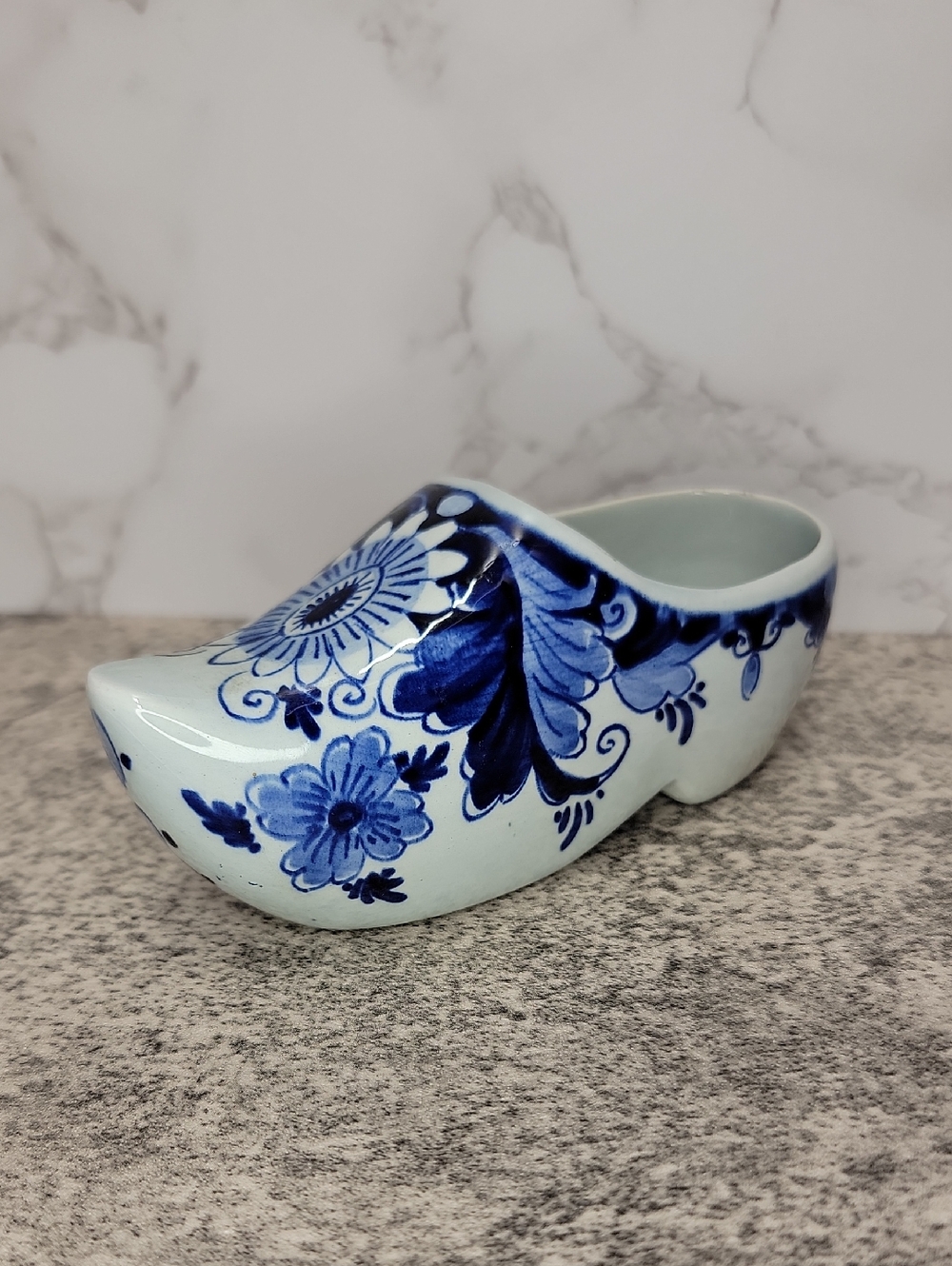 Vintage Delft Blue Large Clog Planter or Decorative Shoe Hand Painted Holland